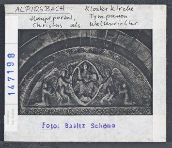 preview Alpirsbach: Klosterkirche, Hauptportal, Tympanon. Christus als Weltenrichter Diasammlung